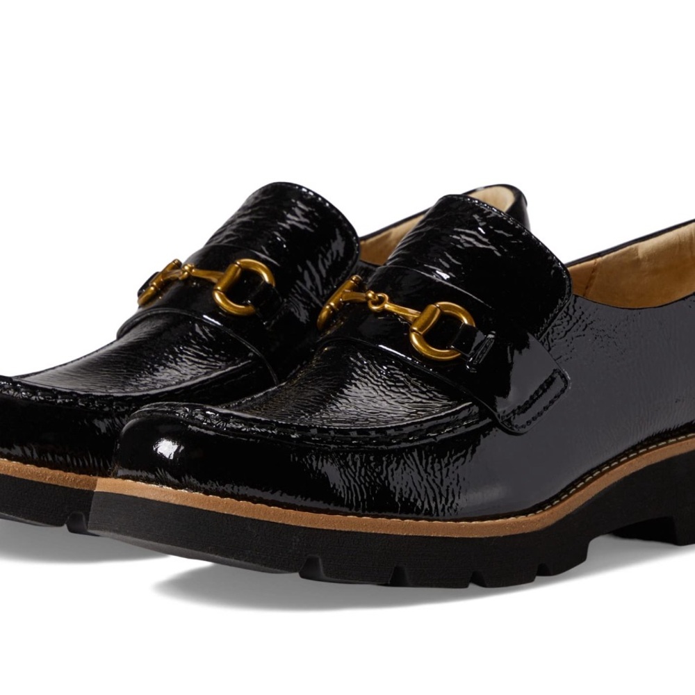 Sofft Prewitt Black Patent Leather Loafers. Like new, in box.